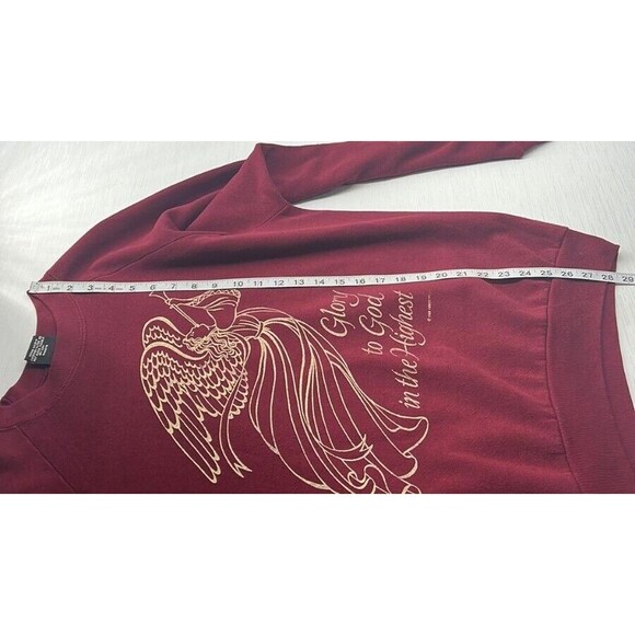 1995 Abbey Press Glory To God In The Highest Men's XL Maroon Sweatshirt Vtg - Picture 8 of 11